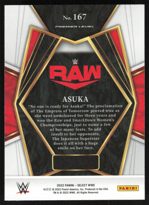 Asuka 2022 Panini Select WWE # 167 Raw Premier Level Base - Collectible Craze America