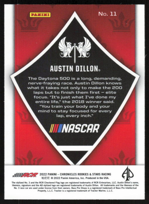 Austin Dillon 2022 Panini Chronicles Racing Crusade # 11 - Collectible Craze America