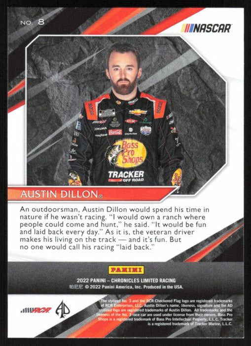 Austin Dillon 2022 Panini Chronicles Racing Limited # 8 - Collectible Craze America