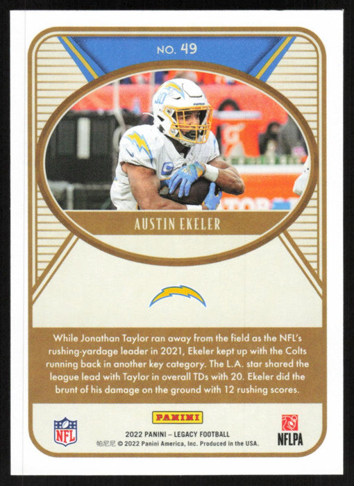 Austin Ekeler 2022 Panini Legacy Football Base # 49 Los Angeles Chargers - Collectible Craze America