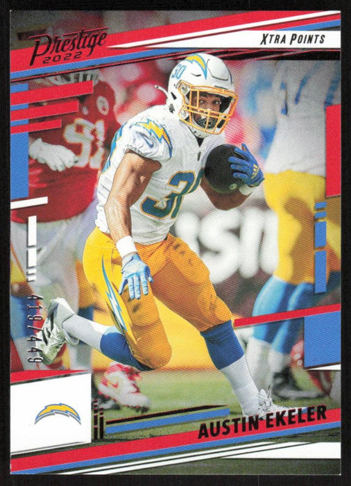 Austin Ekeler 2022 Panini Prestige Xtra Points # 152 Red 418/449 Los Angeles Chargers - Collectible Craze America