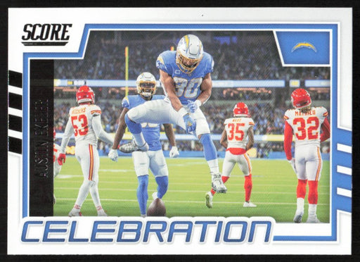 Austin Ekeler 2022 Panini Score Football # C-AE Celebration Los Angeles Chargers - Collectible Craze America