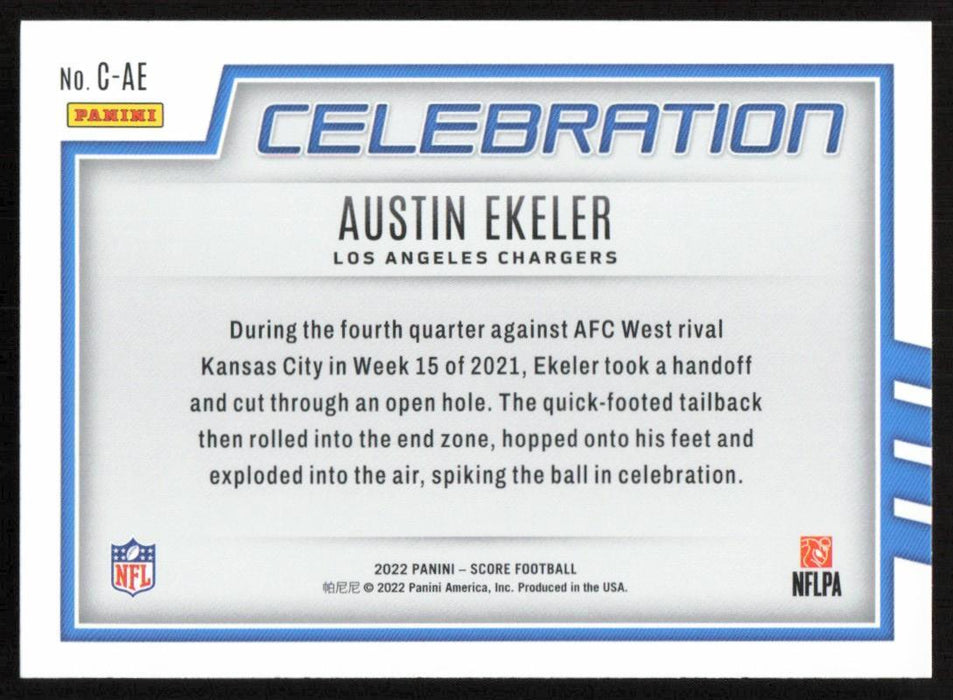 Austin Ekeler 2022 Panini Score Football # C-AE Celebration Los Angeles Chargers - Collectible Craze America