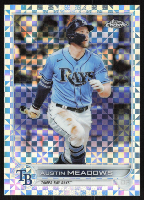 Austin Meadows 2022 Topps Chrome # 10 X-Fractor Tampa Bay Rays - Collectible Craze America