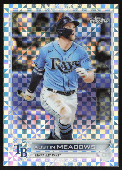 Austin Meadows 2022 Topps Chrome # 10 X-Fractor Tampa Bay Rays - Collectible Craze America