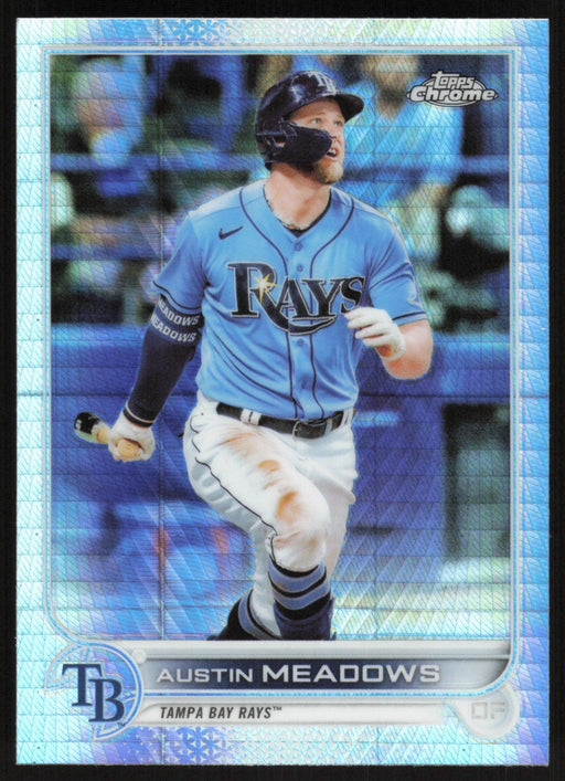 Austin Meadows 2022 Topps Chrome Baseball # 10 Prism Refractor Tampa Bay Rays - Collectible Craze America