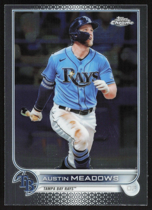 Austin Meadows 2022 Topps Chrome Baseball # 10 Tampa Bay Rays Base - Collectible Craze America