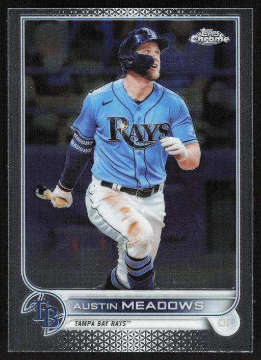 Austin Meadows 2022 Topps Chrome Baseball # 10 Tampa Bay Rays Base - Collectible Craze America