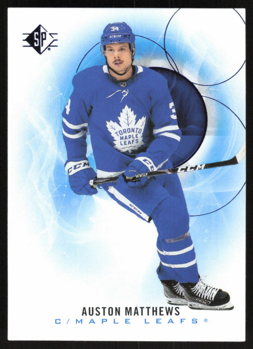 Auston Matthews 2020 SP Hockey # 58 Toronto Maple Leafs Blue Parallel - Collectible Craze America