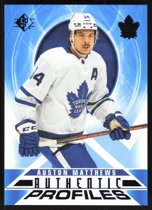 Auston Matthews 2020 SP Hockey Authentic Profiles # AP-20 Blue Toronto Maple Leafs - Collectible Craze America