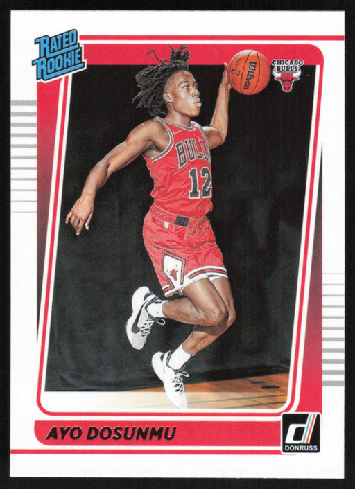 Ayo Dosunmu 2021 Donruss Rated Rookie # 221 RC Chicago Bulls - Collectible Craze America