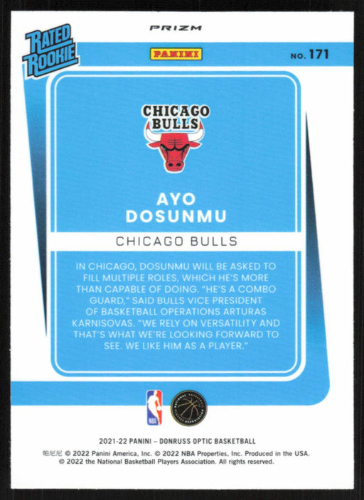 Ayo Dosunmu 2021 Panini Donruss Optic # 171 RC Purple Chicago Bulls - Collectible Craze America