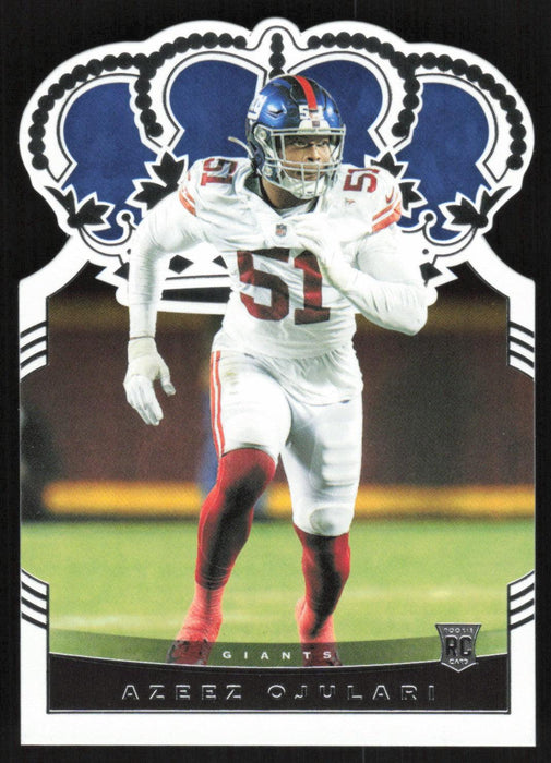 Azeez Ojulari 2021 Panini Chronicles Crown Royale Rookies # CR-39 RC Die-Cut New York Giants - Collectible Craze America