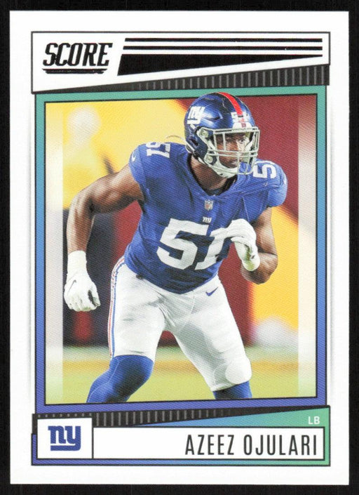 Azeez Ojulari 2022 Panini Score Football # 237 Base New York Giants - Collectible Craze America