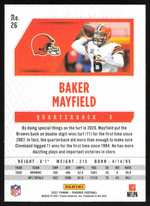 Baker Mayfield 2021 Panini Phoenix # 26 Cleveland Browns Base - Collectible Craze America