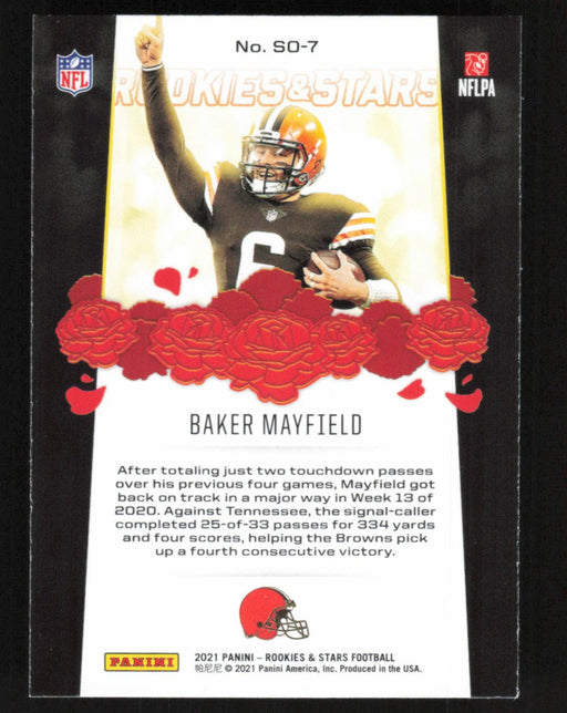 Baker Mayfield 2021 Panini Rookie & Stars # SO-7 Standing Ovation Cleveland Browns - Collectible Craze America