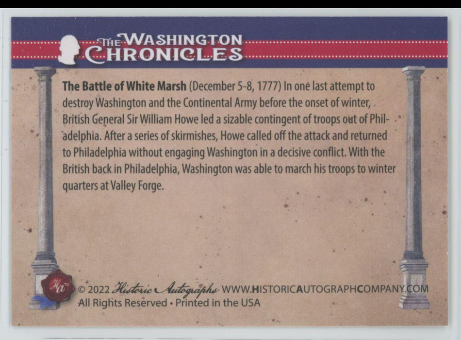 Battle of White Marsh 2022 The Washington Chronicles # 103 - Collectible Craze America