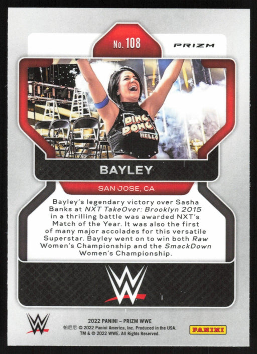 Bayley 2022 Panini Prizm WWE # 108 Silver Prizm WWE - Collectible Craze America