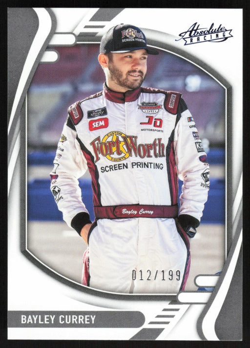 Bayley Currey 2022 Panini Chronicles Racing Absolute Racing # 4 Blue 12/199 - Collectible Craze America
