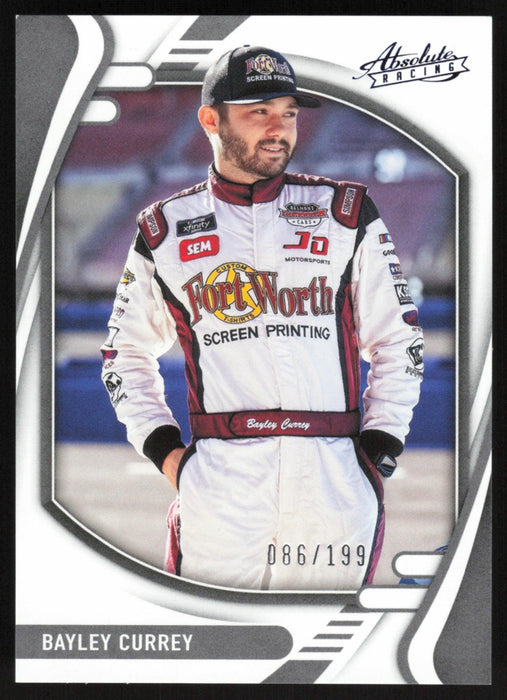 Bayley Currey 2022 Panini Chronicles Racing Absolute Racing # 4 Blue 86/199 - Collectible Craze America