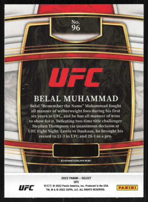 Belal Muhammad 2022 Panini Select UFC # 96 Concourse - Collectible Craze America