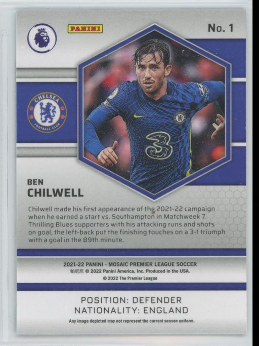 Ben Chilwell 2021 Panini Mosaic Premier League # 1 Chelsea FC - Collectible Craze America