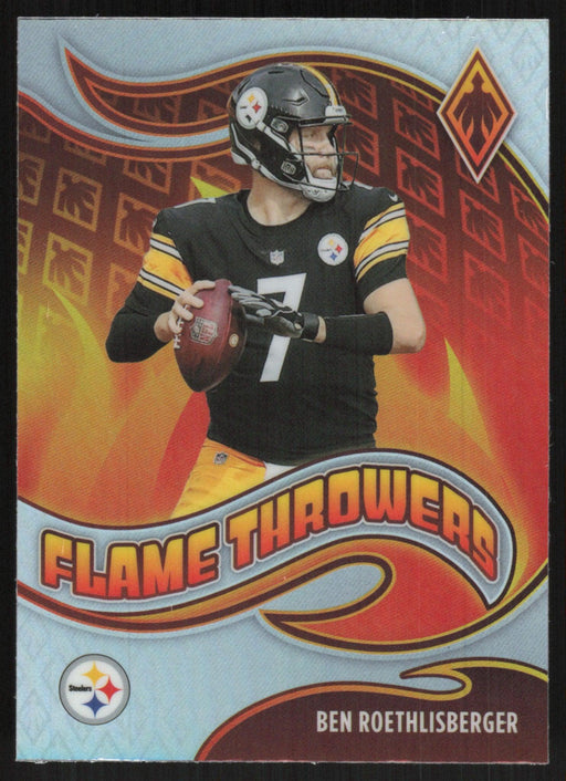 Ben Roethlisberger 2021 Panini Phoenix Flame Throwers # FT-7 Insert Pittsburgh Steelers - Collectible Craze America