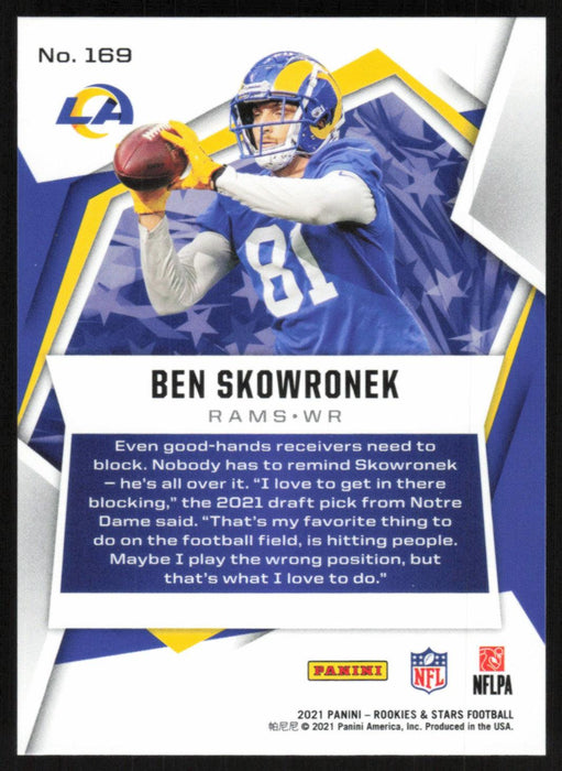 Ben Skowronek 2021 Panini Rookie & Stars # 169 RC Longevity 76/80 Los Angeles Rams - Collectible Craze America