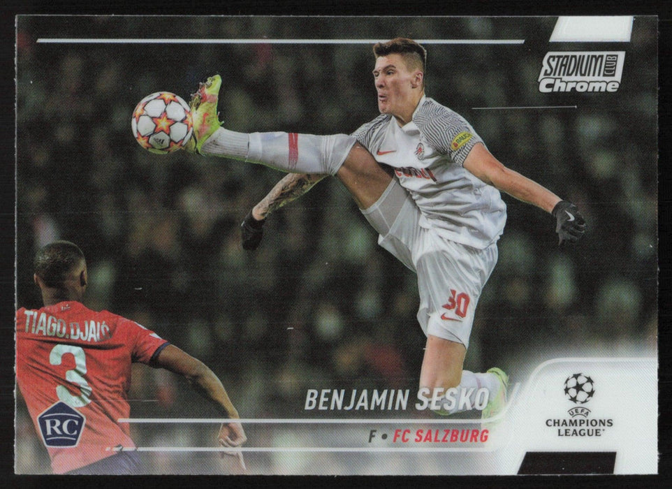 Benjamin Sesko 2021 Topps Stadium Club Chrome UEFA # 49 RC Refractor FC Salzburg - Collectible Craze America