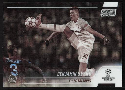 Benjamin Sesko 2021 Topps Stadium Club Chrome UEFA # 49 RC Sepia Prism Refractor 19/75 FC Salzburg - Collectible Craze America