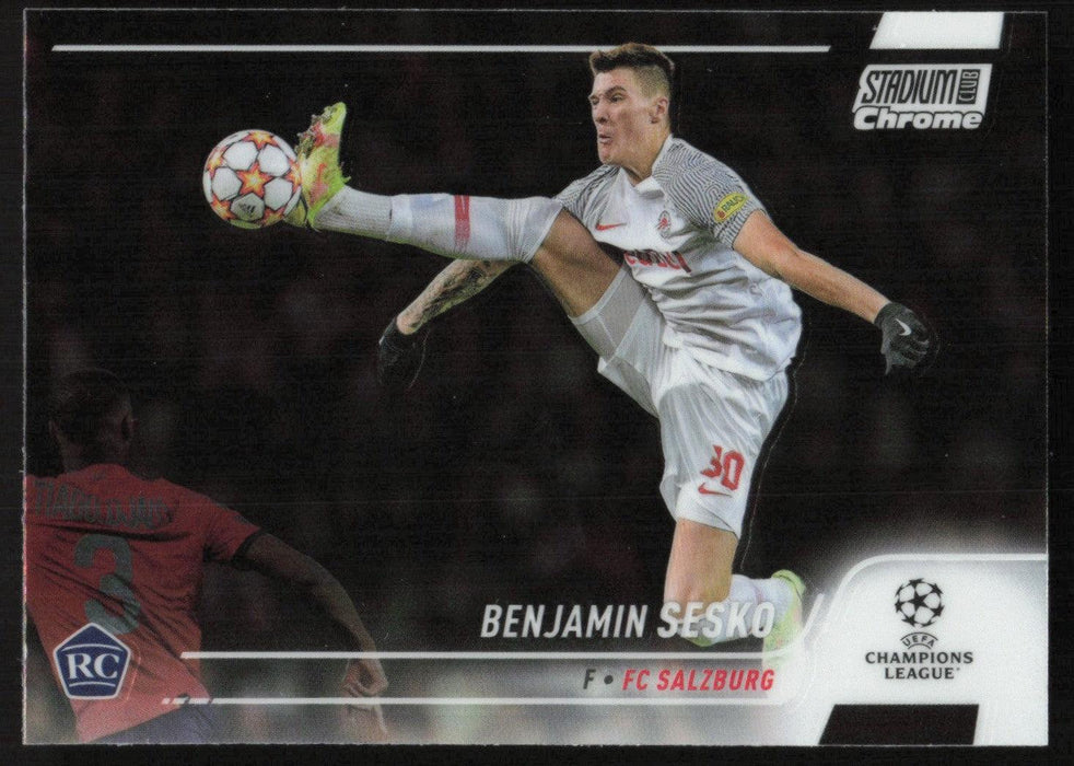 Benjamin Sesko 2021 Topps Stadium Club Chrome UEFA Champions League # 49 RC FC Salzburg Base - Collectible Craze America