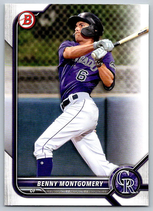 Benny Montgomery 2022 Bowman Prospects # BP-73 Colorado Rockies - Collectible Craze America