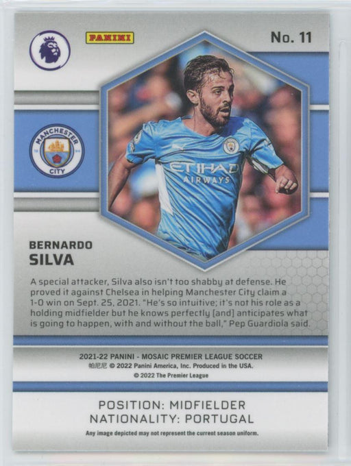 Bernardo Silva 2021 Panini Mosaic Premier League # 11 Manchester City - Collectible Craze America