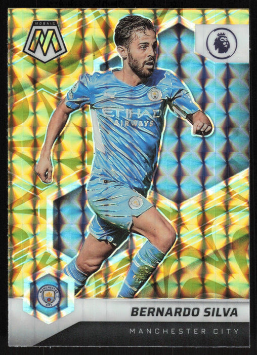 Bernardo Silva 2021 Panini Mosaic Premier League # 11 Reactive Gold Manchester City - Collectible Craze America