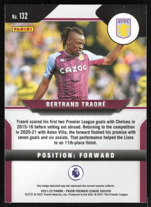 Bertrand Traoré 2021 Panini Prizm Premier League # 132 Aston Villa - Collectible Craze America