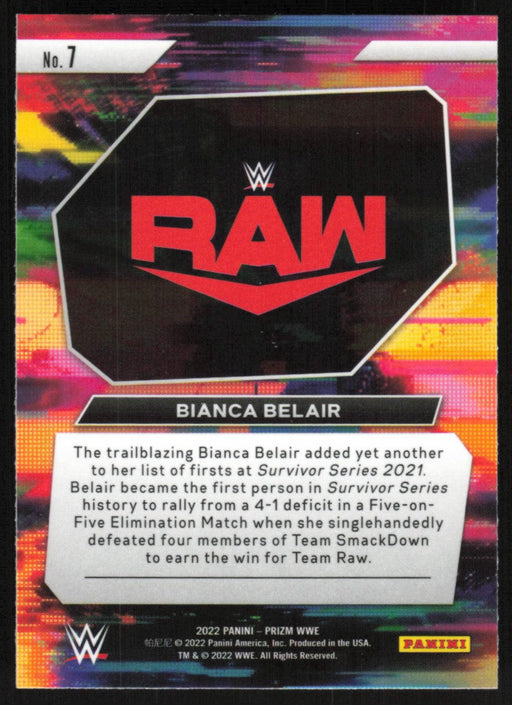 Bianca Belair 2022 Panini Prizm WWE # 7 Next Level Raw - Collectible Craze America