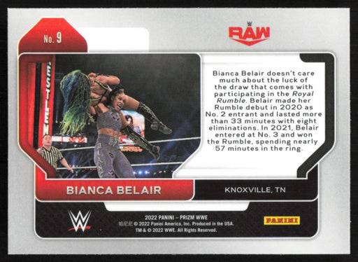 Bianca Belair 2022 Panini Prizm WWE # 9 Base Raw - Collectible Craze America