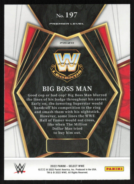 Big Boss Man 2022 Panini Select WWE # 197 Premier Level Tri-Color Prizm WWE Legends - Collectible Craze America