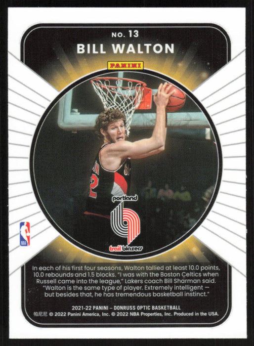 Bill Walton 2021 Panini Donruss Optic # 13 Winner Stays Portland Trail Blazers - Collectible Craze America