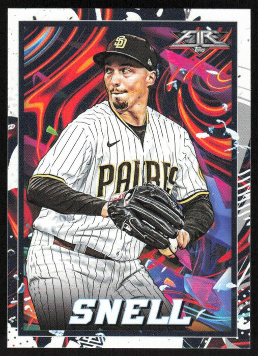 Blake Snell 2022 Topps Fire Baseball # 157 San Diego Padres Base - Collectible Craze America