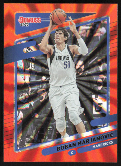 Boban Marjanovic 2021 Donruss # 70 Orange Holo Laser Dallas Mavericks - Collectible Craze America