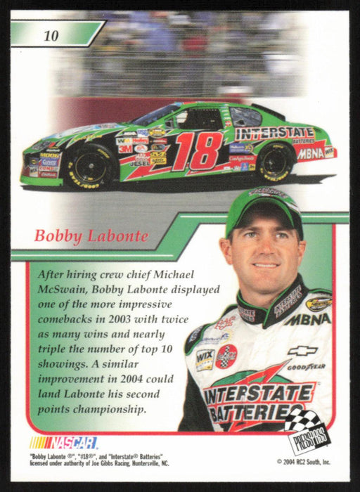 Bobby Labonte 2004 Press Pass Premium NASCAR # 10 Base - Collectible Craze America