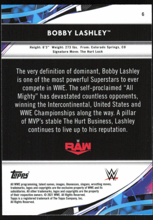 Bobby Lashley 2021 Topps Finest WWE # 6 - Collectible Craze America