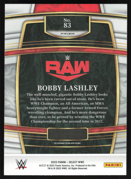 Bobby Lashley 2022 Panini Select WWE # 83 Concourse Tri-Color Prizm Raw - Collectible Craze America