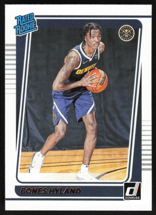 Bones Hyland 2021 Donruss Rated Rookie # 244 RC Denver Nuggets - Collectible Craze America