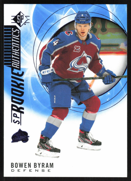 Bowen Byram 2020 SP Hockey Rookie Autentics # 140 RC Blue Colorado Avalanche - Collectible Craze America