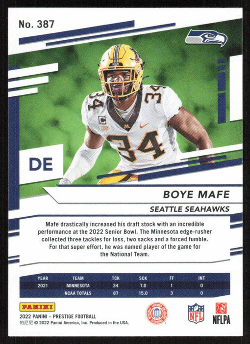 Boye Mafe 2022 Panini Prestige # 387 RC Seattle Seahawks - Collectible Craze America