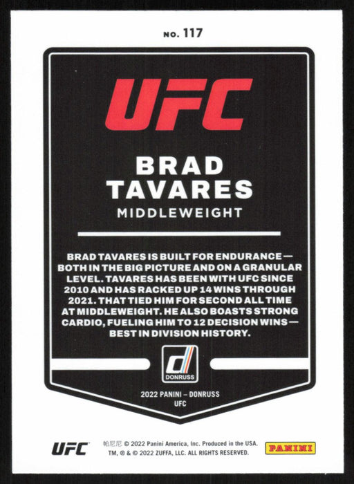 Brad Tavares 2022 Panini Donruss UFC Base # 117 Middleweight - Collectible Craze America