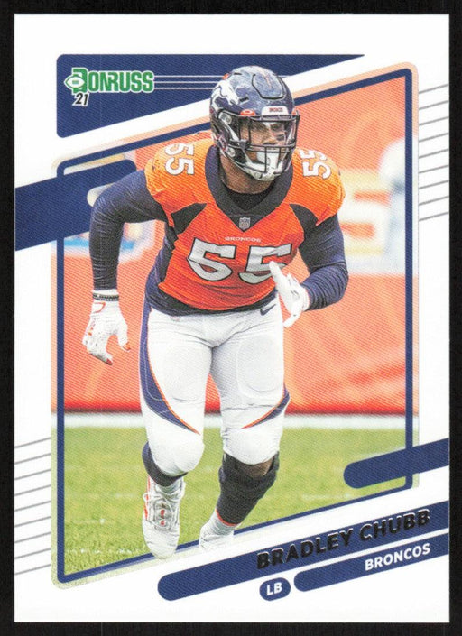 Bradley Chubb 2021 Donruss Football # 182 Denver Broncos Base - Collectible Craze America