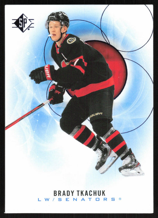 Brady Tkachuk 2020 SP Hockey # 97 Ottawa Senators Blue Parallel - Collectible Craze America